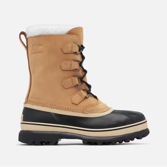 Sorel Men’s Caribou Leather Waterproof Snow Outdoor Boots Size 14 NEW NWT - Picture 1 of 11
